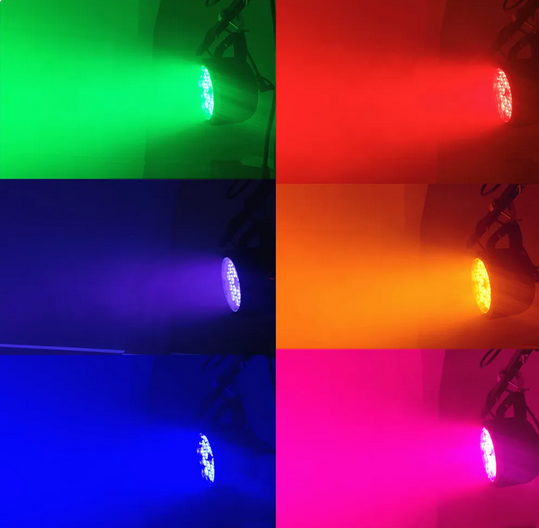 Waterproof LED Par Lights (RGBWA UV) 6 Pack